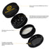 Gordon 4 Lay Aluminum Alloy Herb Grinder, Black 63 mm Smoker Grinder, Easy Clean Herb Grinders